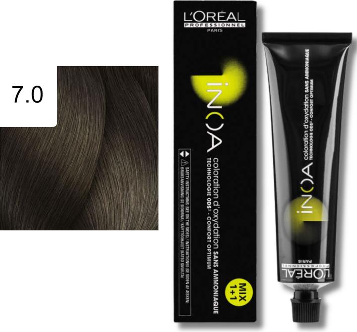 Produktbild L'Oréal Paris L'Oreal Inoa Coloration D'Oxydation Ammonia Free (7,0 Mittelblond Intensiv)