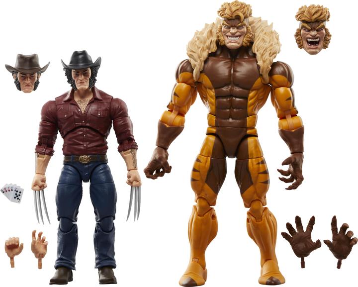 Produktbild Hasbro Wolverine 50th Anniversary Marvel Legends Actionfiguren 2er-Pack Marvel's Logan & Sabretooth