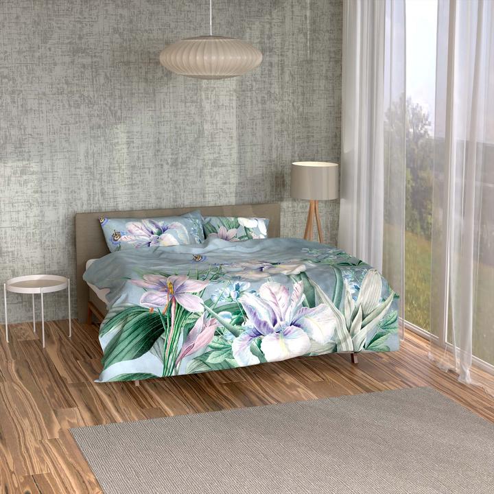Immagine prodotto Lotus Bettwaren Création Biancheria da Letto Satin Iris (Copricuscino, 65 x 65 cm)