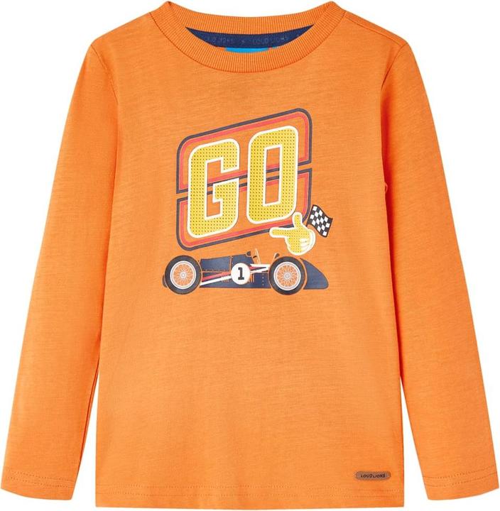 Produktbild VidaXL Kinder-Langarmshirt Dunkelorange 116,Material: 100 (116)