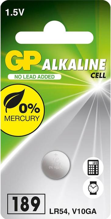 Immagine prodotto GP Batteries GP Pila a bottone alcalina LR54 1.5V, 1 pz. (1 pz., AG10, 44 mAh)