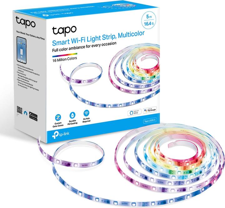 Produktbild TP-Link Tapo Smart Light Strip, Multicolor, 5m (500 cm)