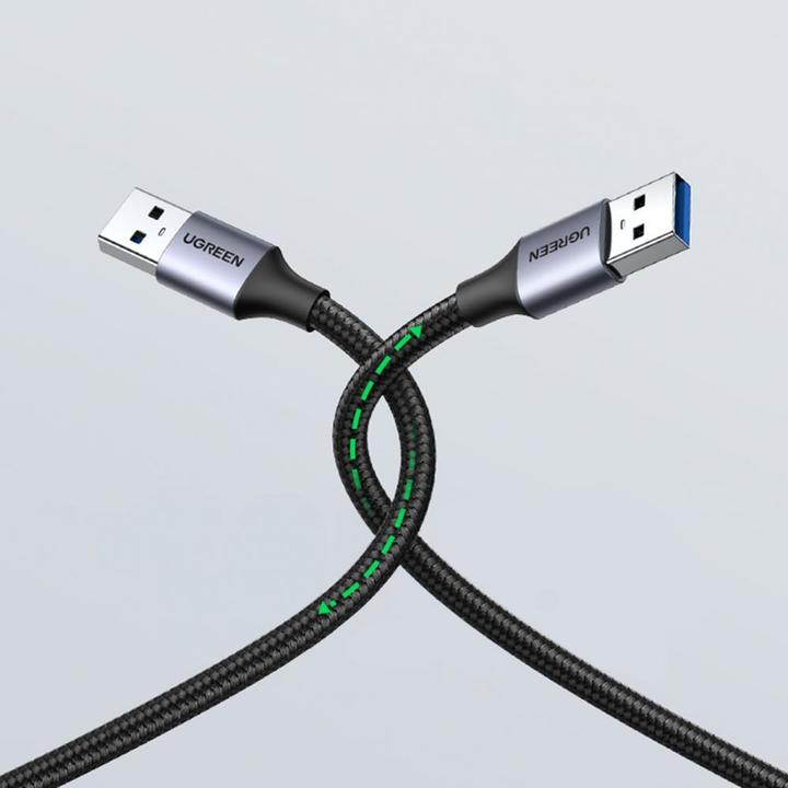 Produktbild Ugreen USB3.0 cable Male USB-A to Male USB-A 2A, 0.5m (black) (0.50 m, USB 3.0)