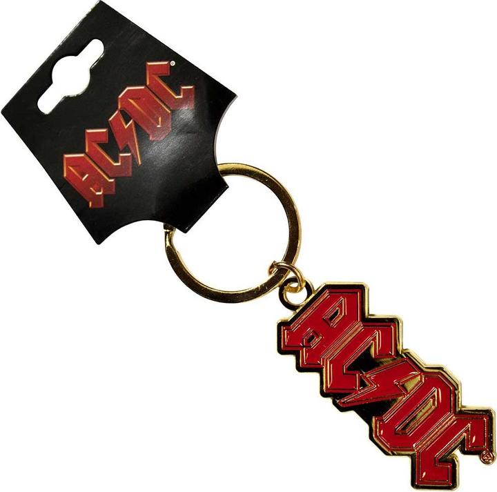 Actual product image AC/DC Logo Gold Schlüsselanhänger