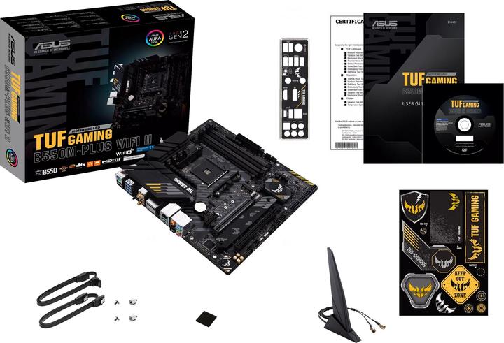 Actual product image ASUS TUF GAMING B550M-PLUS WIFI II (AM4, AMD B550, mATX)