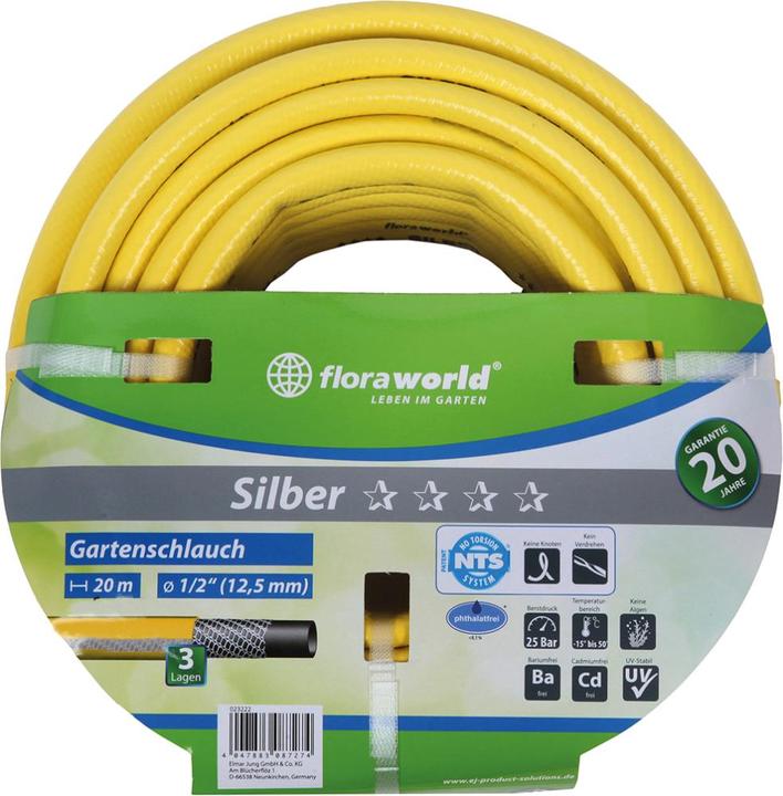 Produktbild Floraworld Gartenschlauch Silber (50 m, 12.50 mm)