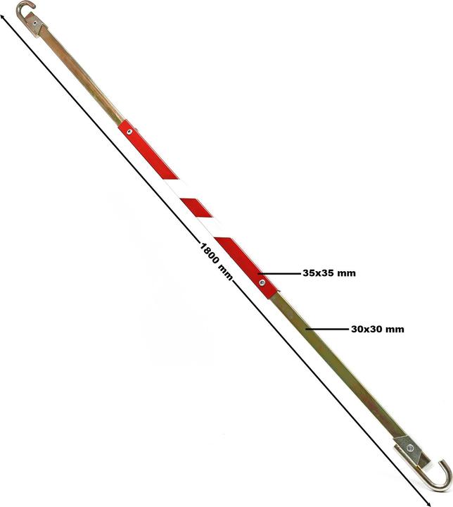 Produktbild Wiltec Abschleppstange 3 teilig 180cm 2,5t Abschlepphilfe Schleppstange Stahl