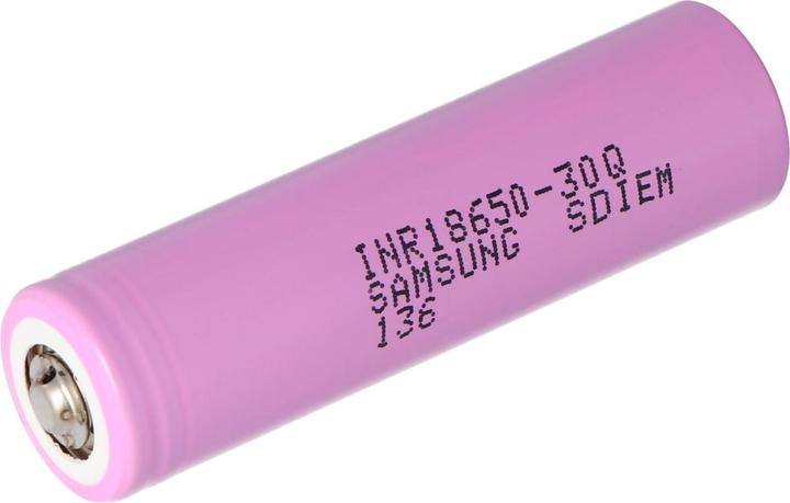 Actual product image Samsung Battery INR18650-30Q - (15A) Button Top (1 pcs., 18650, 3000 mAh)