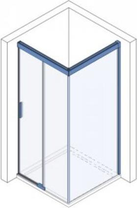 Produktbild Koralle S600Plus Schiebetür mit Trennwand an Festelement DSTDF2 140 L, Trennwand links, 1400mm (102.50 cm, 208.80 cm, 37.80 cm)