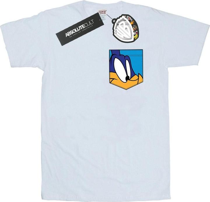 Actual product image Looney Tunes Mens Road Runner Face Faux Pocket T-Shirt (S)
