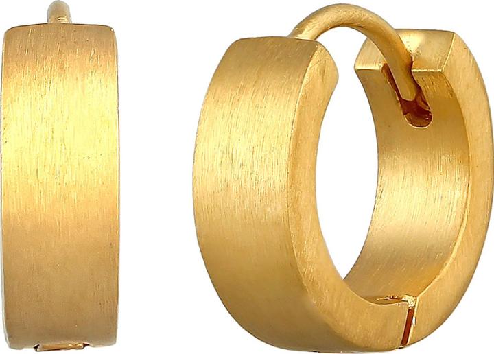 Kuzzoi Ohrringe Männer Creole Kreis Matt 925 Sterling Silber (925er Silber)