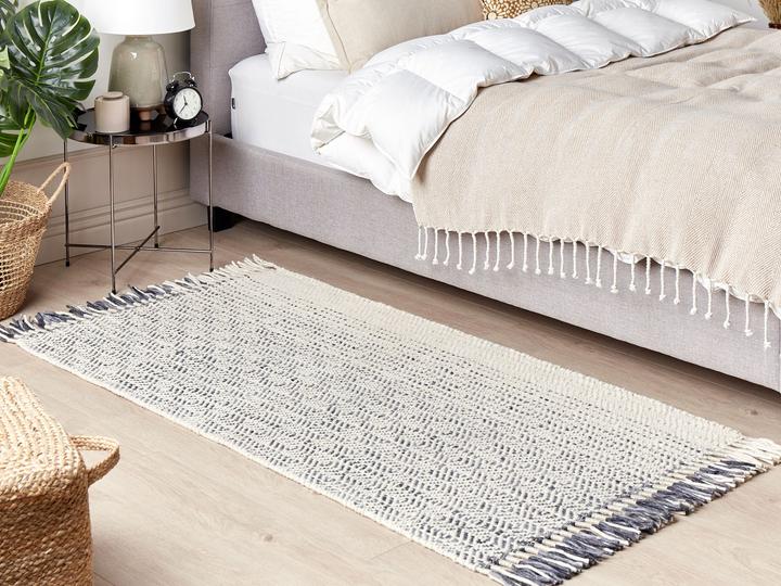 Produktbild Beliani Wollteppich Weiss/Grau 80 x 150 cm OMERLI (80 x 150 cm)
