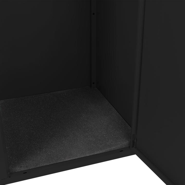 Produktbild Wiltec Paketkasten Briefkasten schwarz 46x45x140cm Paketbox Zuhause Päckchen