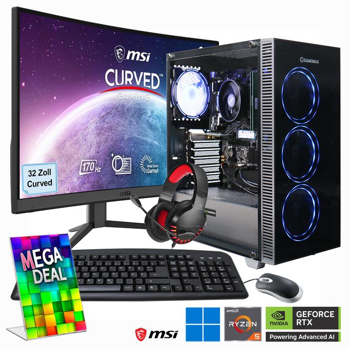 Image du produit Hyrican MegaDeal Draco XD-Set (AMD Ryzen 5 5500, 32 Go, 1000 Go, GeForce RTX 4060)