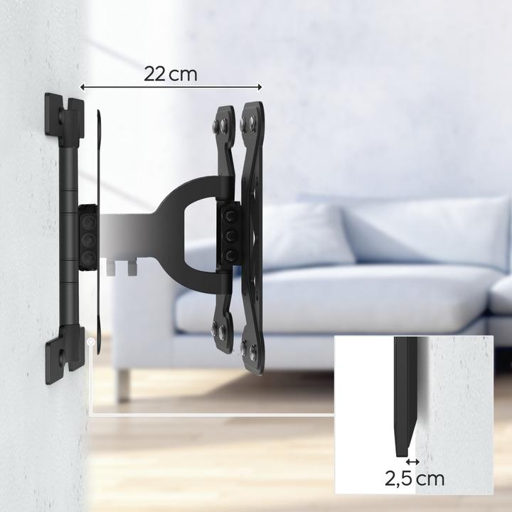 Actual product image Hama FULLMOTION "Ultraslim" - Bracket - for TV (Easy-Fix) (Wall, 48.03", 25 kg)