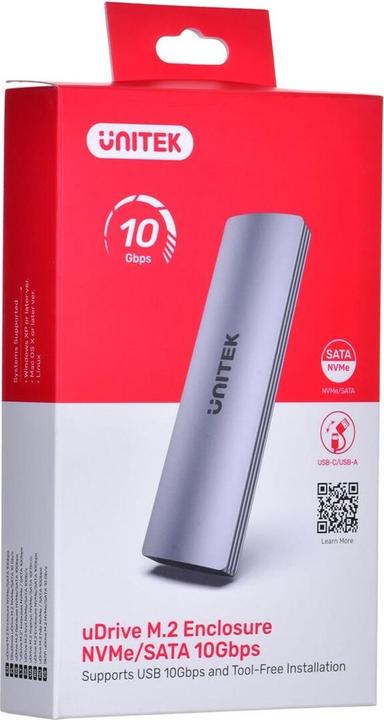 Actual product image Unitek OBUDOWA DYSKU M.2 NVME/SATA 10 GBPS S1230A (M.2 2280, M.2 2230, M.2 2260, M.2 2242)
