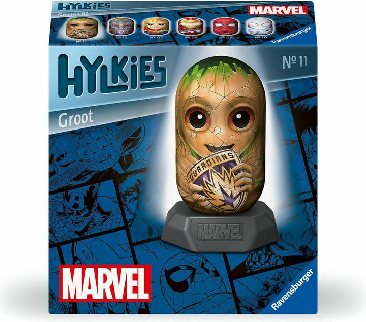 Ravensburger Hylkies: La nuova serie di figure da collezione da assemblare da soli. Figura #11 - Groot - Per (54 pezzi)