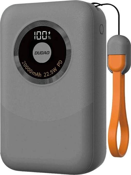 Dudao Powerbank K21 Mini 10000mAh 22.5W USB-A / USB-C - gray (10000 mAh, 22.50 W, 22.50 Wh)