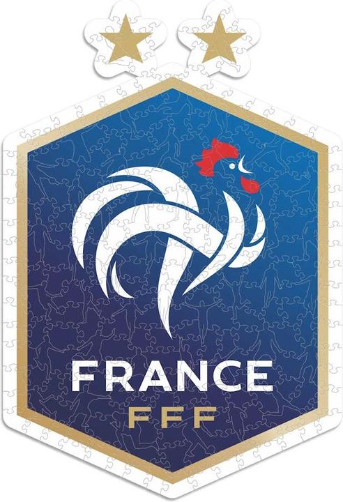 Actual product image Iconic FFF French National Football Team - Logo - Wooden Puzzle Size L (500 pieces) (500 pieces)