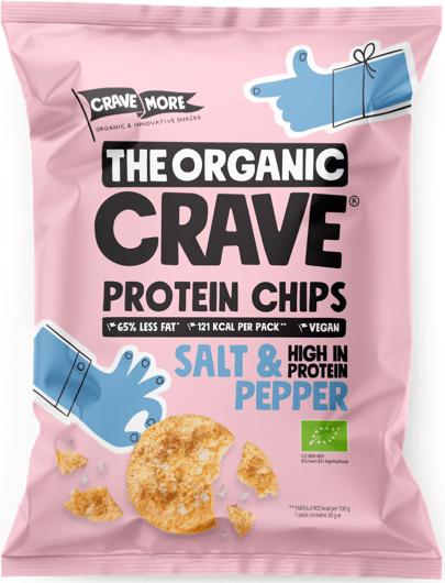 Produktbild The Organic Crave Proteinchips Salz & Pfeffer 30g bio (30 g)