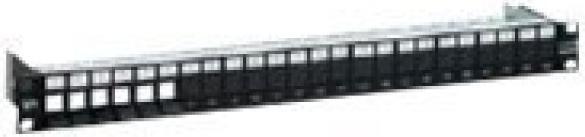 Produktbild Metz Connect E-DAT C6A modul 24 Port 180°M - Patch Panel - Schwarz - 1U - 48.3 cm (19")