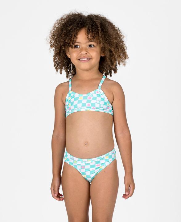 Produktbild Olaian Bikini-Set Surfen Mädchen gekreuzte Träger Boni grün/weiss (122)
