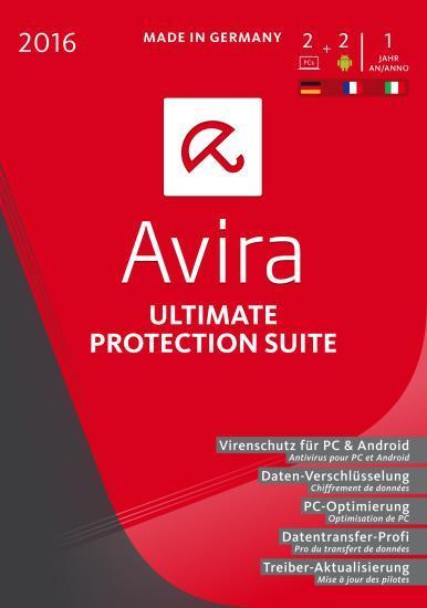 Produktbild Avira Ultimate Protection Suite 2016 Swiss- 2 Geräte / 1 Jahr (2 User, 12 Monate)