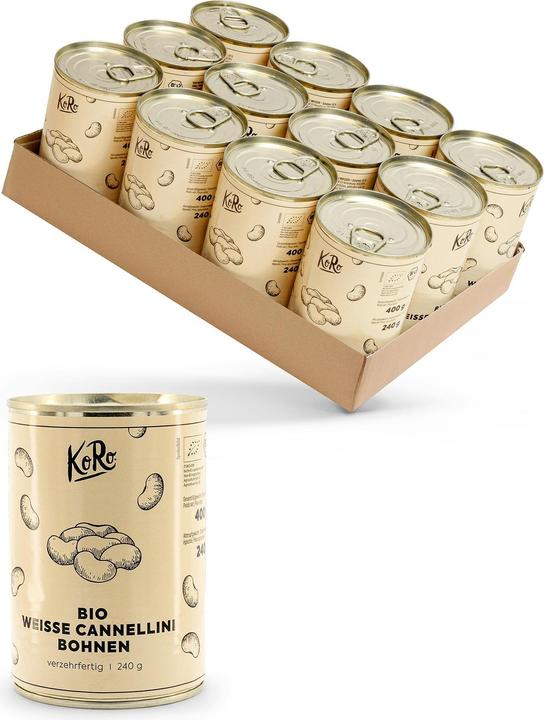KoRo Bio weisse Cannellini Bohnen verzehrfertig (2880 g)