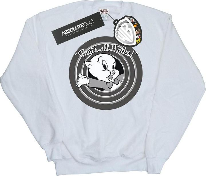Actual product image Looney Tunes Mens That's All Folks Porky Pig Sweatshirt (3XL)