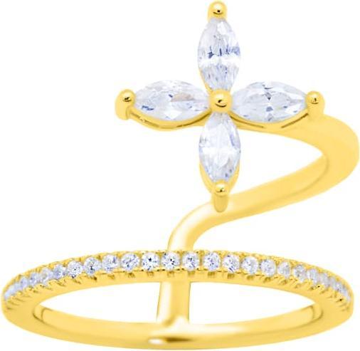 Image du produit Candy Bague Celia, argent sterling 925, plaqué or (54, Argent 925)