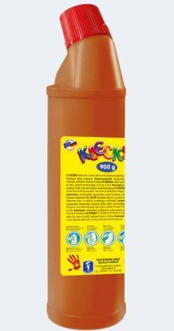 Produktbild Feuchtmann Spielwaren 633.060-19 - Klecksi Fingermalfarbe Big Bottle, 900 g in Flasche, braun (Braun, 900 ml)