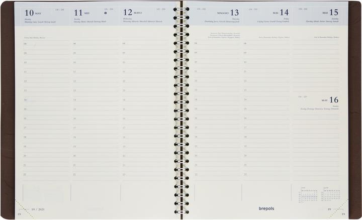 Actual product image Brepols Agenda Timing Calvi 2023 668700840 orange, 1W/2S, 17.1x22cm (A5, Dutch, French, English, Italian, German)