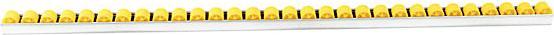 Image du produit kaiserkraft Rail à galets cylindriques, à intervalles de 33 mm, Ø 28 mm, plastique, longueur