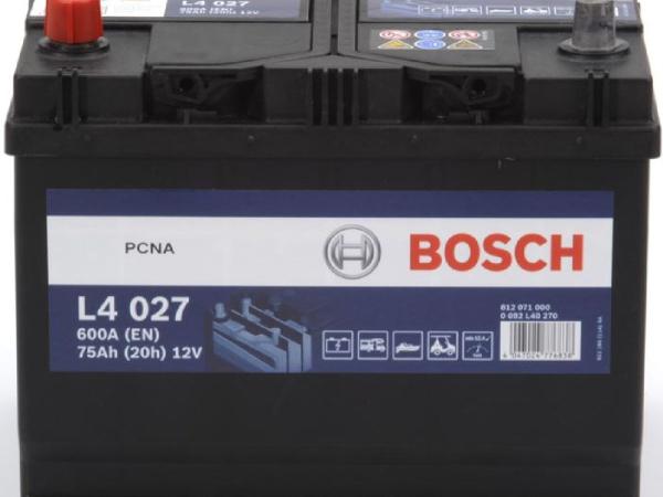 Actual product image Bosch Automotive Starter battery L4 027 12V 75Ah 600A (12 V, 75 Ah, 600 A)