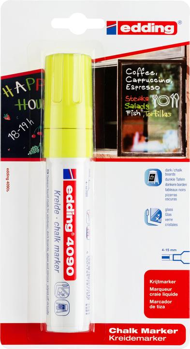 Edding 4090 (Jaune fluo, 15 mm, 1 x)