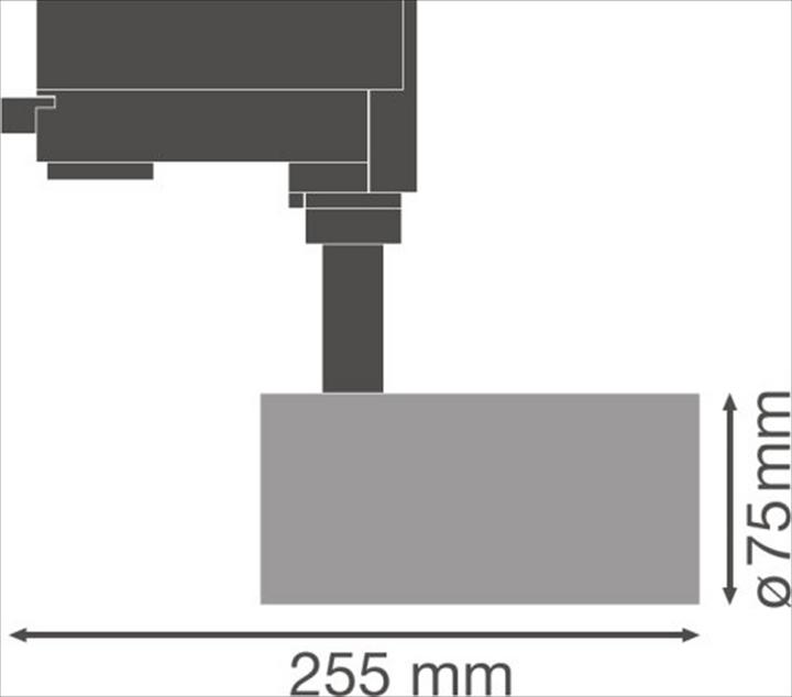 Produktbild Ledvance LED-Stromschienen-Strahler Tracklight Spot TRACK SP D75 25W/4000K 90RA NFL GY 25W 1900lm 4 (1900 lm)