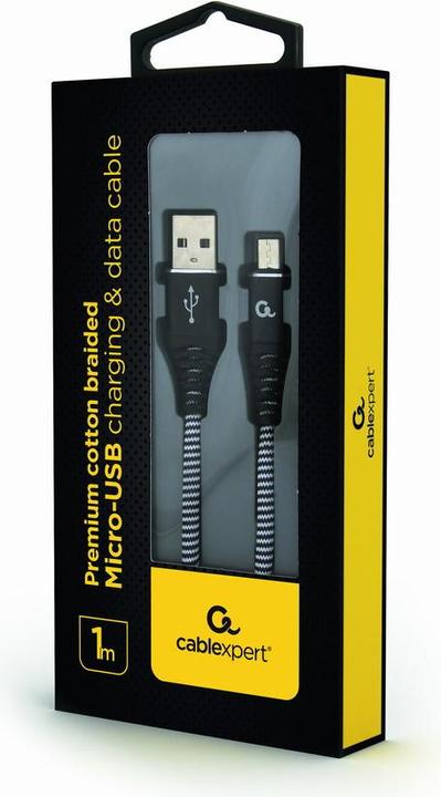 Produktbild Gembird CC-USB2B-AMMBM-1M-BW USB Kabel USB 2.0 Micro-USB B USB A Schwarz (1 m, USB 2.0)