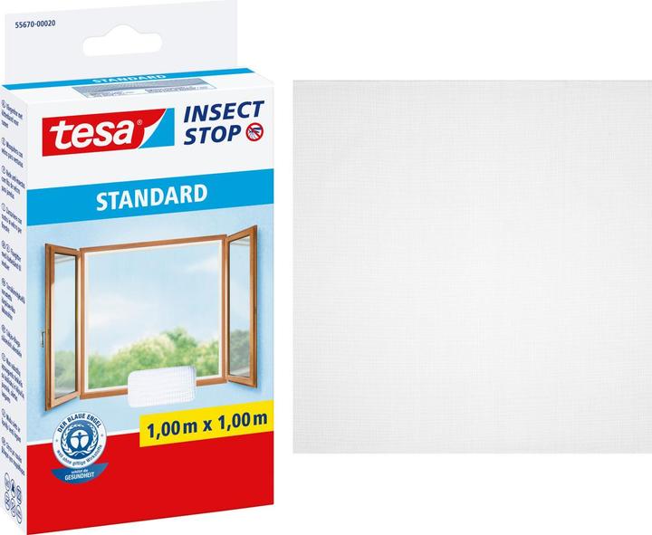 Actual product image tesa Insect screen STANDARD for windows, with Velcro tape, without drilling (100 x 100 cm)