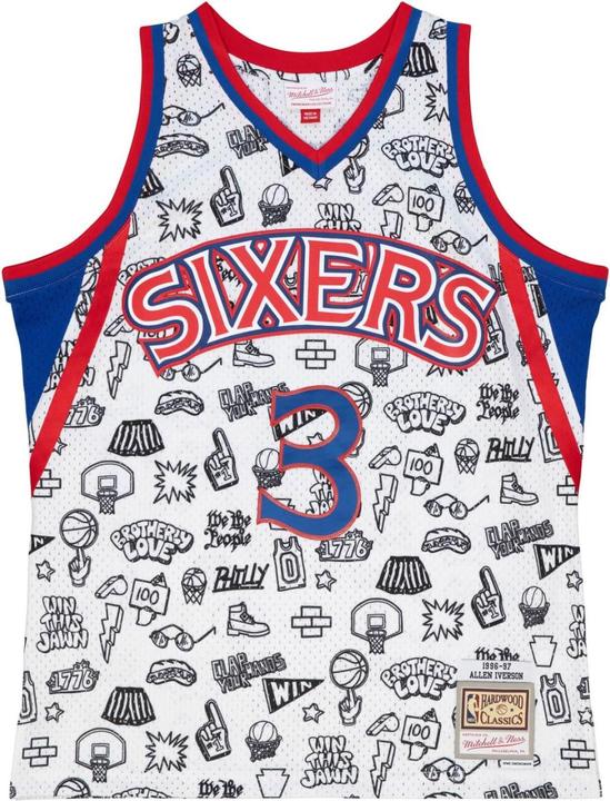 Image du produit Mitchell & Ness M&N DOODLE Swingman Mesh Jersey Philadelphia 76ers (S)