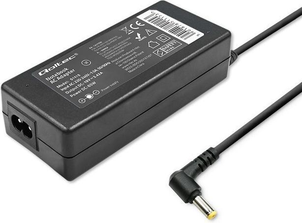 Actual product image Qoltec 51115 Power adapter for ACER 65W| 19V| 5.5* 1.7| 3.42A|+ power (65 W)
