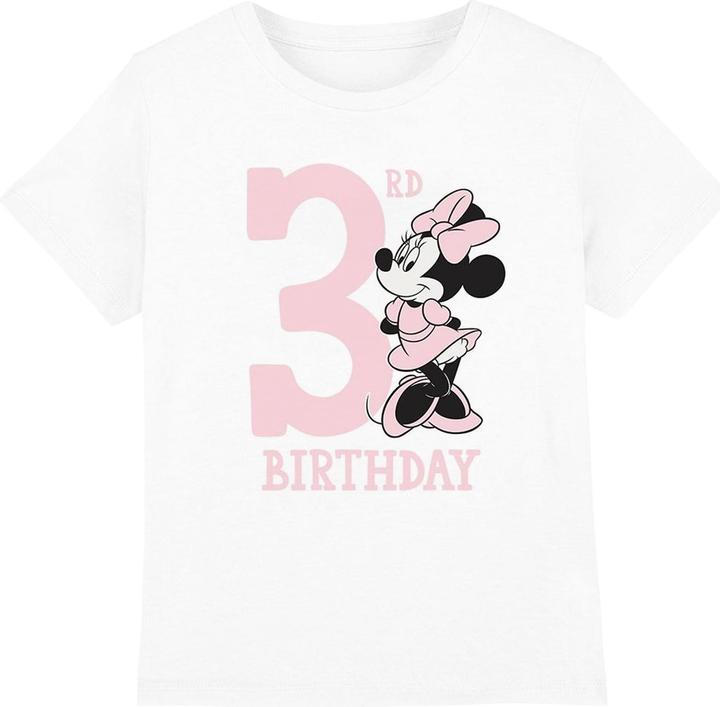 Actual product image Disney Childrens/Kids Minnie Mouse 3rd Birthday T-Shirt (152, 158)