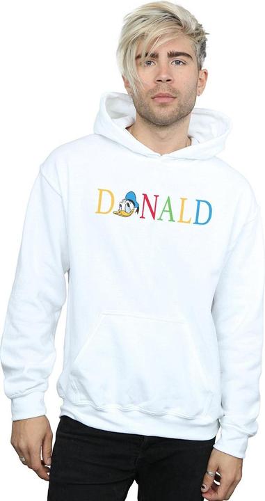 Actual product image Disney Mens Donald Duck Letters Hoodie (4XL)