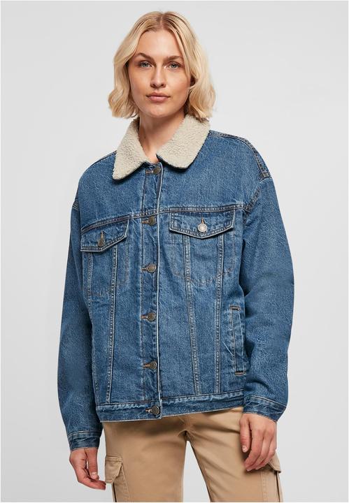 Actual product image Urban Classics Ladies Oversized Sherpa Denim Jacket (M)