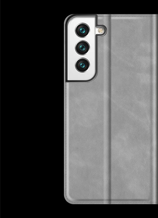 Produktbild Cazy Book Case Kompatibel mit Samsung Galaxy S22+ - Hülle klappbar Magnetisch Kunstleder - Grau (Samsung Galaxy S22+)