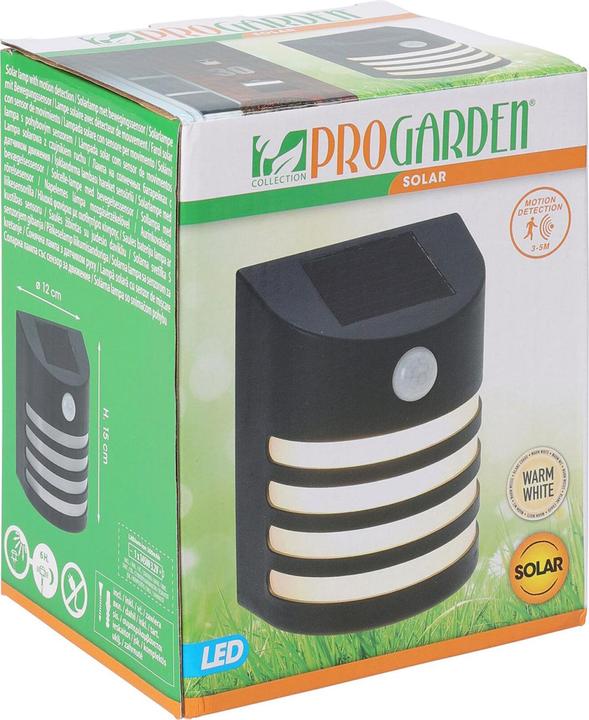 Produktbild ProGarden 2er-Set Solar-Aussenbeleuchtung mit PIR-Bewegungssensor, Wandleuchte (IP44)