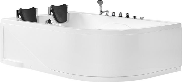 Immagine prodotto Beliani Vasca idromassaggio bianca ad angolo con LED 180 x 120 cm destra CALAMA (437 l, 180 cm, 120 cm)