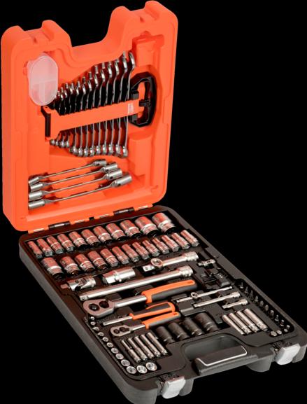 Produktbild Bahco 1/4"- und 1/2"-Steckschlüssel-Satz inklusive Ring-Maulschlüsseln - 92-teilig (1/2")