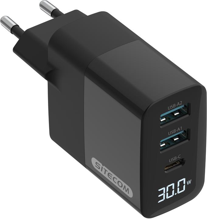 Actual product image Sitecom 30W GaN Wall Charger LED display (30 W)
