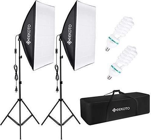 Actual product image Geekoto Softbox set photo studio