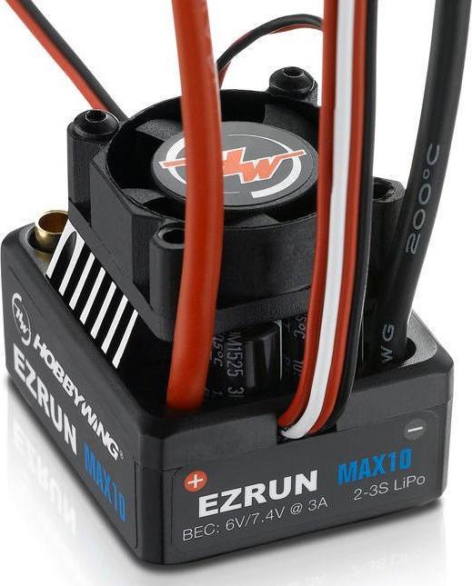 Actual product image Hobbywing Ezrun Regulator MAX10 60A BEC 3A 2-3s WP
